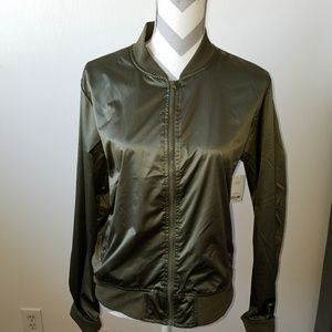 GREEN BOMBER JACKET